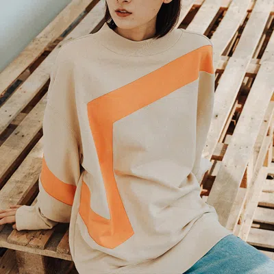 Vans Logo Printing Casual Sports Pullover Couple Style Khaki In Brown