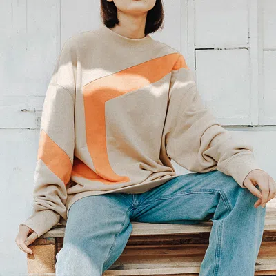 Vans Logo Printing Casual Sports Pullover Couple Style Khaki In Brown