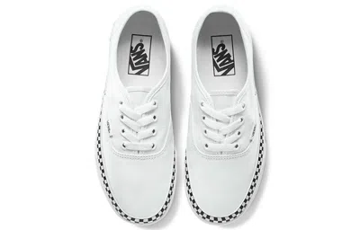 Vans Authentic Check Foxing True White Low Top Sneakers Vn0a38emvju In White