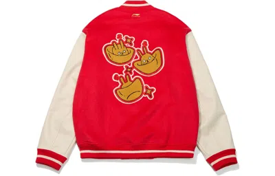 Li-ning Rijindoujin Varsity Padded Jacket 'red Beige'