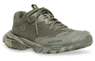 Balenciaga Track 3 Sneakers In Kaki Black