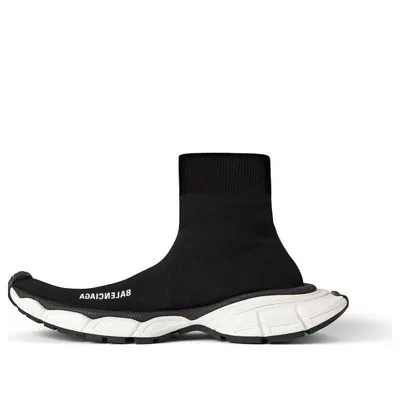 Balenciaga 3xl Sock Logo-print Stretch-knit Slip-on Sneakers In Black