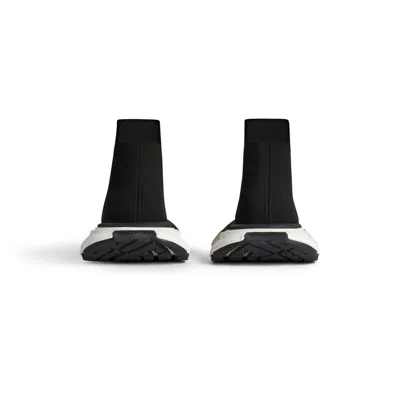 Balenciaga 3xl Sock Logo-print Stretch-knit Slip-on Sneakers In Black