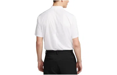 Nike Dri-fit Victory Logo Quick Dry Breathable Sports Short Sleeve Polo Shirt White