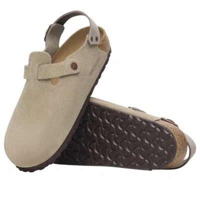 Birkenstock Taupe Suede Tokyo Slipper In Neutrals