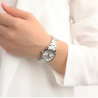 Casio Waterproof Stainless Steel Strap Unisex Mens Silver Analog In Metallic