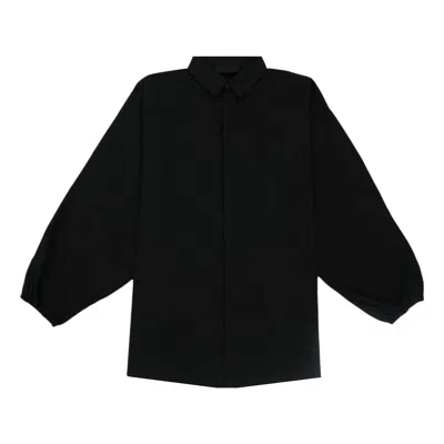 Essentials Fear Of God  Fw23 Button Down Shirt 'jet Black'