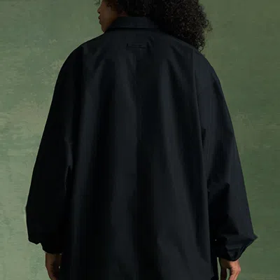 Essentials Fear Of God  Fw23 Button Down Shirt 'jet Black'