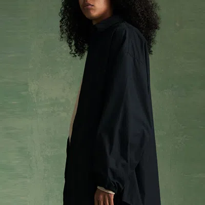 Essentials Fear Of God  Fw23 Button Down Shirt 'jet Black'