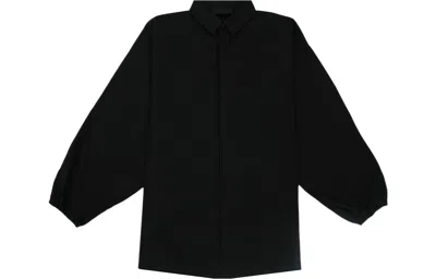 Essentials Fear Of God  Fw23 Button Down Shirt 'jet Black'