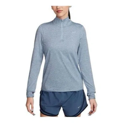 Nike (wmns)  Dri-fit Swift Element Uv 1/4-zip Running Top 'light Armory Blue'