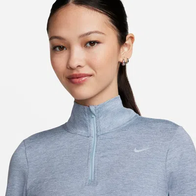 Nike (wmns)  Dri-fit Swift Element Uv 1/4-zip Running Top 'light Armory Blue'