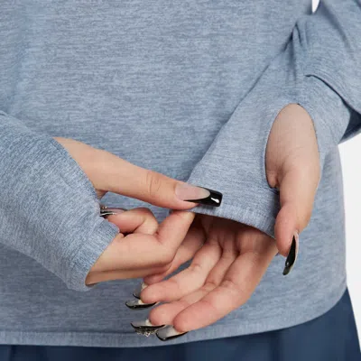 Nike (wmns)  Dri-fit Swift Element Uv 1/4-zip Running Top 'light Armory Blue'