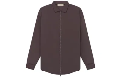 Essentials Fear Of God  Ss23 Filled Nylon Jacket 'plum' In Brown