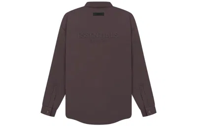 Essentials Fear Of God  Ss23 Filled Nylon Jacket 'plum' In Brown