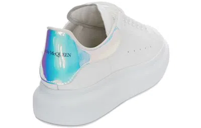 Alexander Mcqueen Oversize Sneakers In White And Holographic