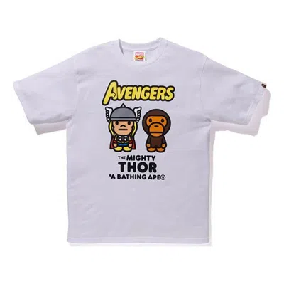 A Bathing Ape X Marvel Comics Milo Mighty Thor T-shirt In White