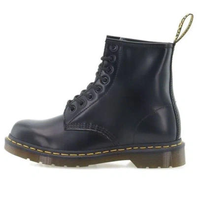 Dr. Martens Lace Up Leather Ankle Boots Pull Tab In Black