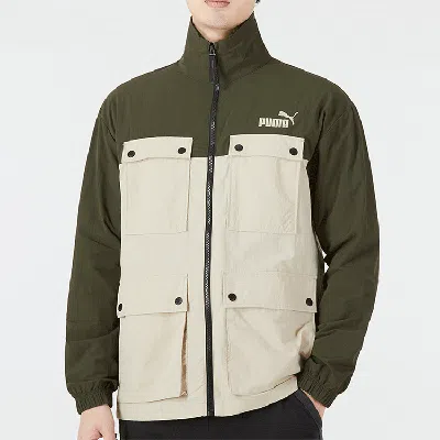 Puma Windbreaker Jacket 'green' In Multi