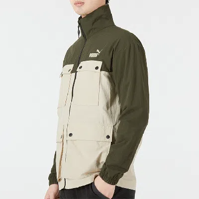 Puma Windbreaker Jacket 'green' In Multi