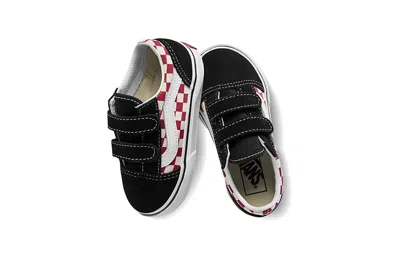 Vans (td)  Old Skool V 'checkerboard - Black Red'