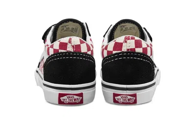 Vans (td)  Old Skool V 'checkerboard - Black Red'