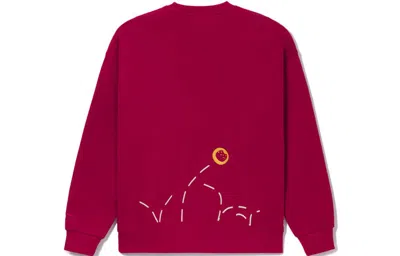 Li-ning X Disney Crossover Series Cartoon Alphabet Printing Sports Loose Pullover Couple Style Chica In Red