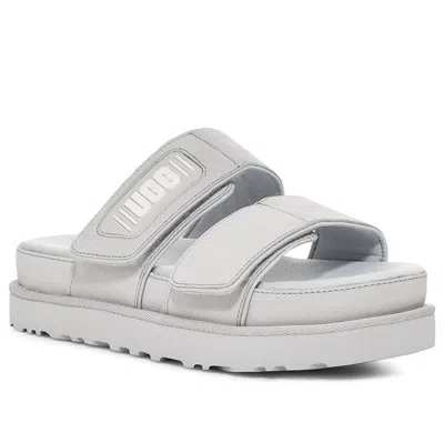 Ugg (wmns)  Greer Platform Slide 'metallic Grey' In Gray