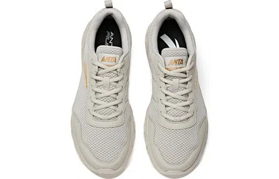 Anta Running Series Sneakers 'grey Yellow' In Neutral