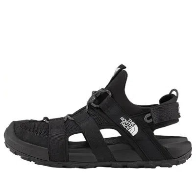The North Face Explore Touch-strap Drawstring Sandals In Black