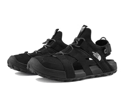 The North Face Explore Touch-strap Drawstring Sandals In Black