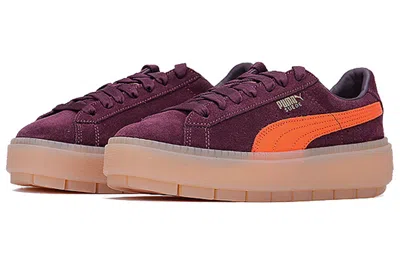Puma (wmns)  Suede Platform Trace 'winetasting Flame' In Multi