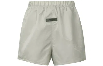 Essentials Fear Of God  Fw22 Nylon Running Shorts Smoke In Neutral