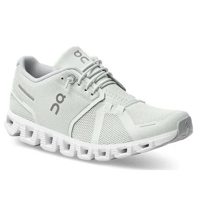 On Women's Cloud 5 Running Shoes In Ice/white In Green