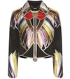 Givenchy Woman Cropped Patchwork Metallic Leather Jacket Black In Multicolored