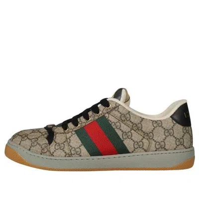 Gucci Gg Supreme Fabric Screener Sneakers In Green