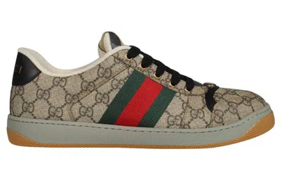Gucci Gg Supreme Fabric Screener Sneakers In Green