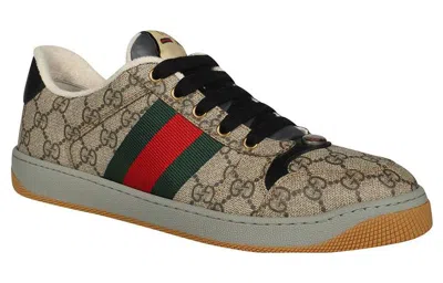 Gucci Gg Supreme Fabric Screener Sneakers In Green