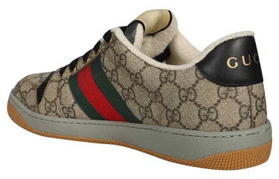 Gucci Gg Supreme Fabric Screener Sneakers In Green