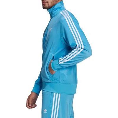 Adidas Originals Solid Color Logo Sports Jacket Blue