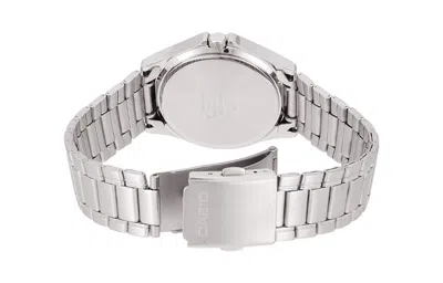 Casio Waterproof Stainless Steel Strap Mens White Analog In Silver