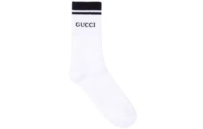 Gucci Basic Logo Socks In White