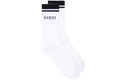 Gucci Basic Logo Socks In White