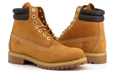 Timberland Laced Ankle Boot With Logo In Brown