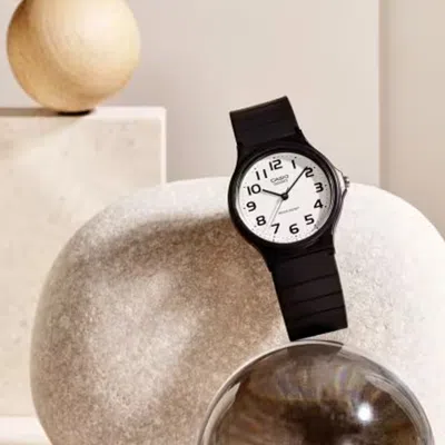 Casio Mens White Dial Black Resin Strap Watch Mq24-7b2llub