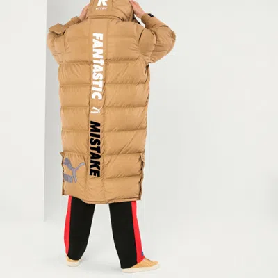Puma X Ader Error Down Coat 'tan' In Brown