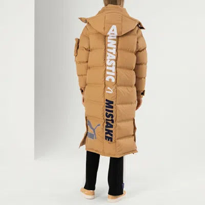 Puma X Ader Error Down Coat 'tan' In Brown