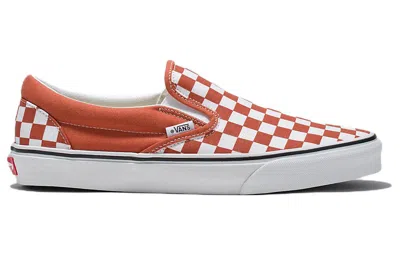 Vans Classic Slip-on 'checkerboard - Burnt Ochre' In Red