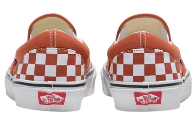 Vans Classic Slip-on 'checkerboard - Burnt Ochre' In Red
