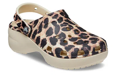 Crocs Classic Platform Clogs In Leopard Print Mix-multi